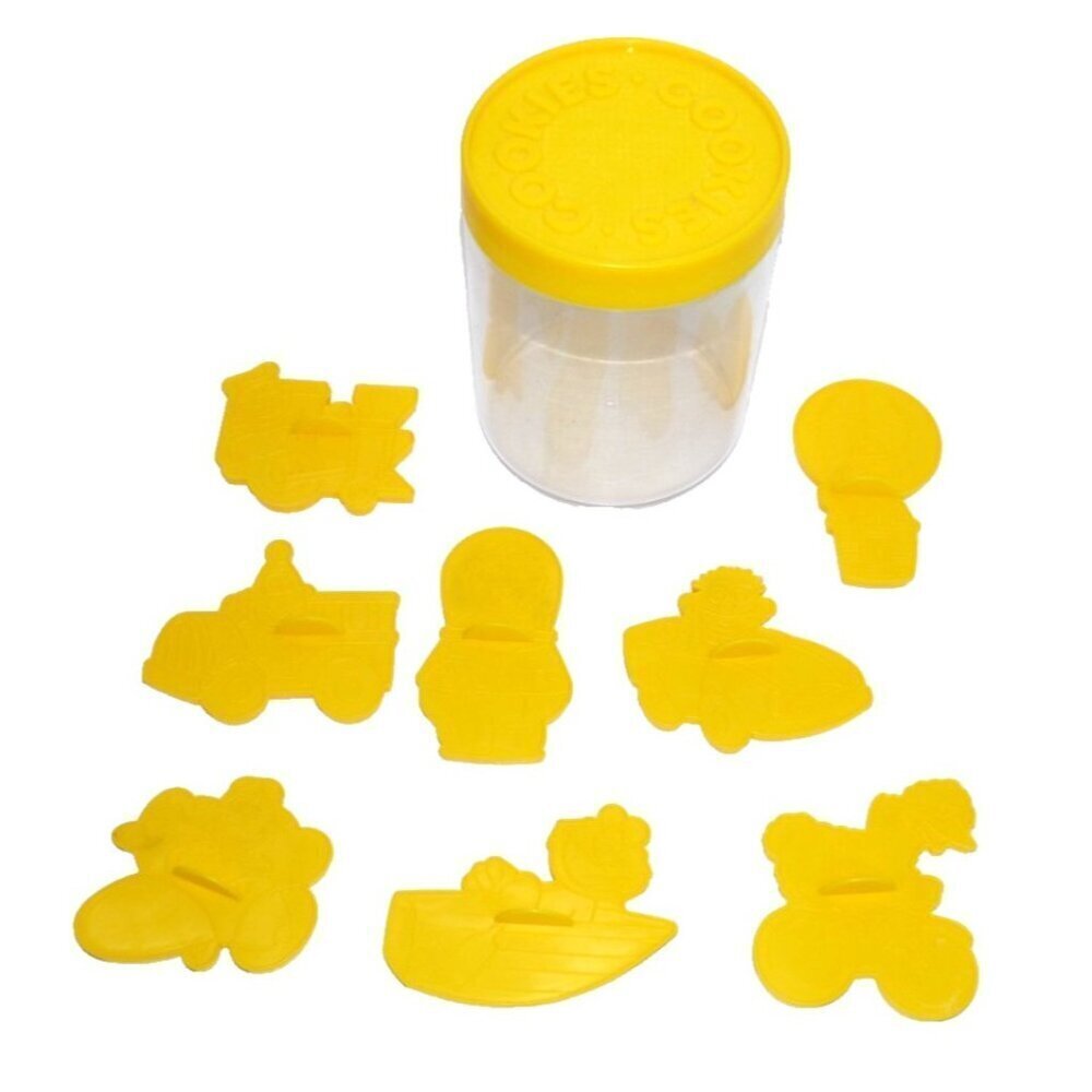 Vintage Sesame Street plastic cookie cutter stamps set of 8 WILTON 1990